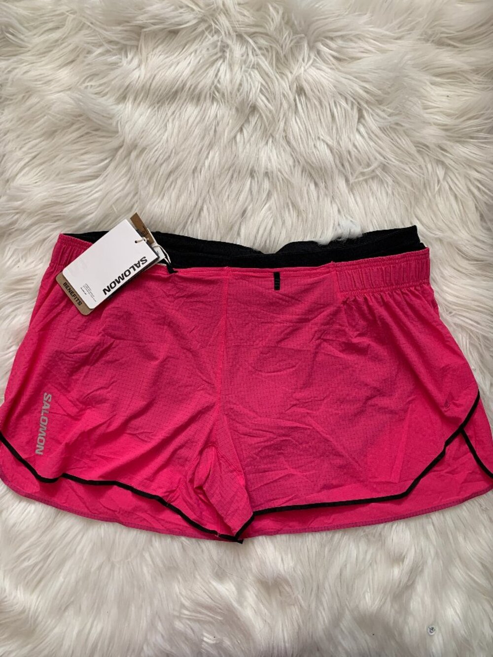 SALOMON Sense Aero 3" Shorts in Beetroot Purple/Black Sz LARGE